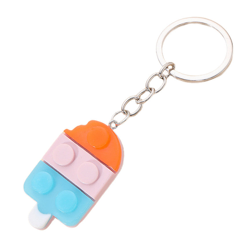 Wholesale Acrylic Candy Color Heart Keychain