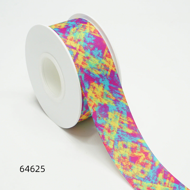 Wholesale 50Y Thermal transfer ribbon cartoon bottom picture ribbon printing ribbon thermal transfer ribbon flower diy ribbon roll