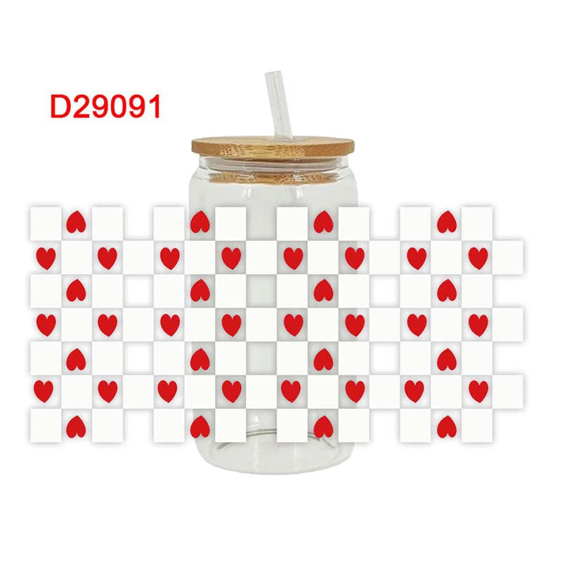 Wholesale Love Lipstick Valentine's Day 16oz Cup UV DTF Wraps