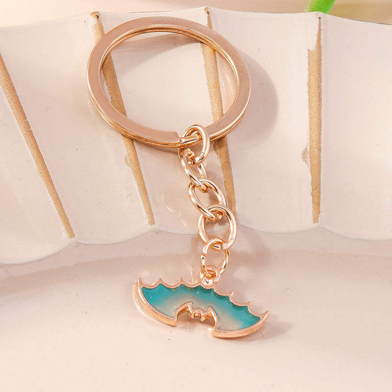 Wholesale Cartoon Halloween Cute Bat Pumpkin Hat Spooky Funny Keychain