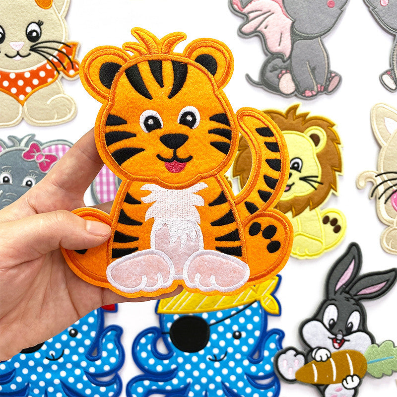 Wholesale Cartoon embroidery clothing decoration large patch cloth stickers