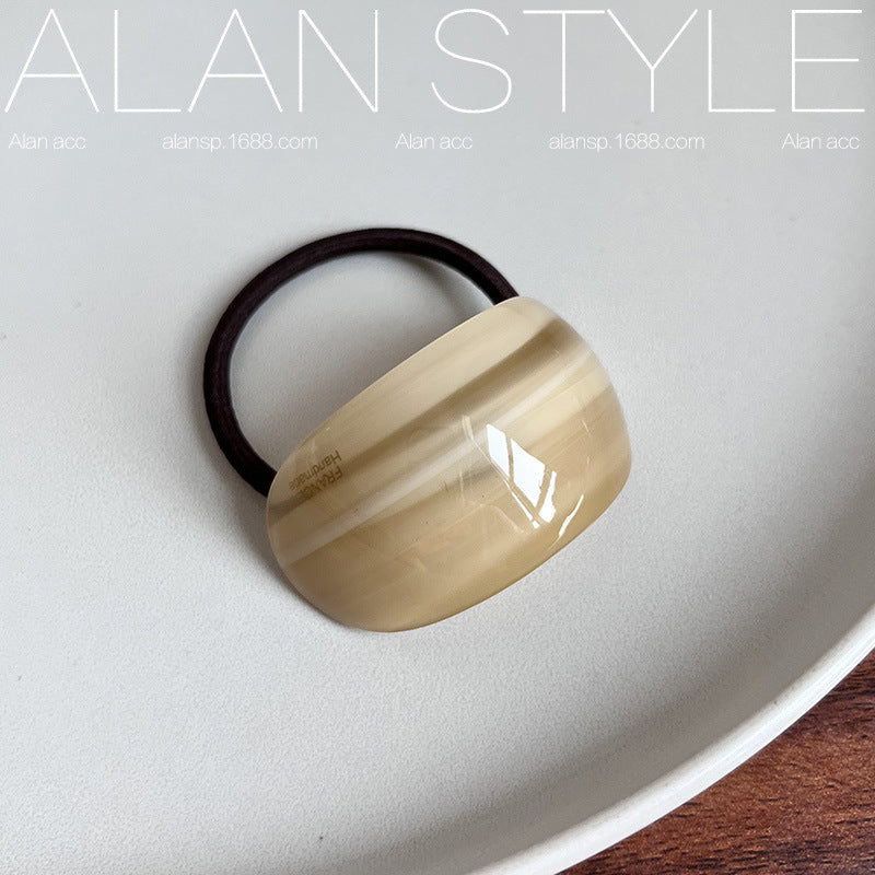 Wholesale Oval Horse Tail Ball Head Temperament Acetate Fiber Hair Scrunchies