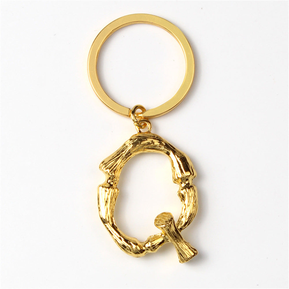 Wholesale Creative 26 English Letters Zinc Alloy Keychain