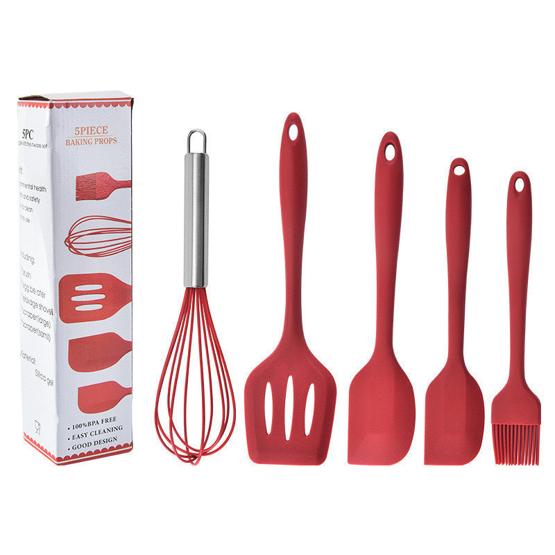 Wholesale silicone kitchenware five piece set