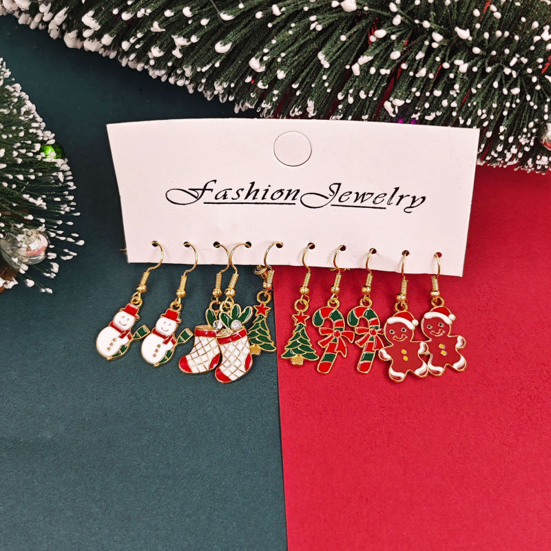 Wholesale Alloy Snowman  Gift Earrings