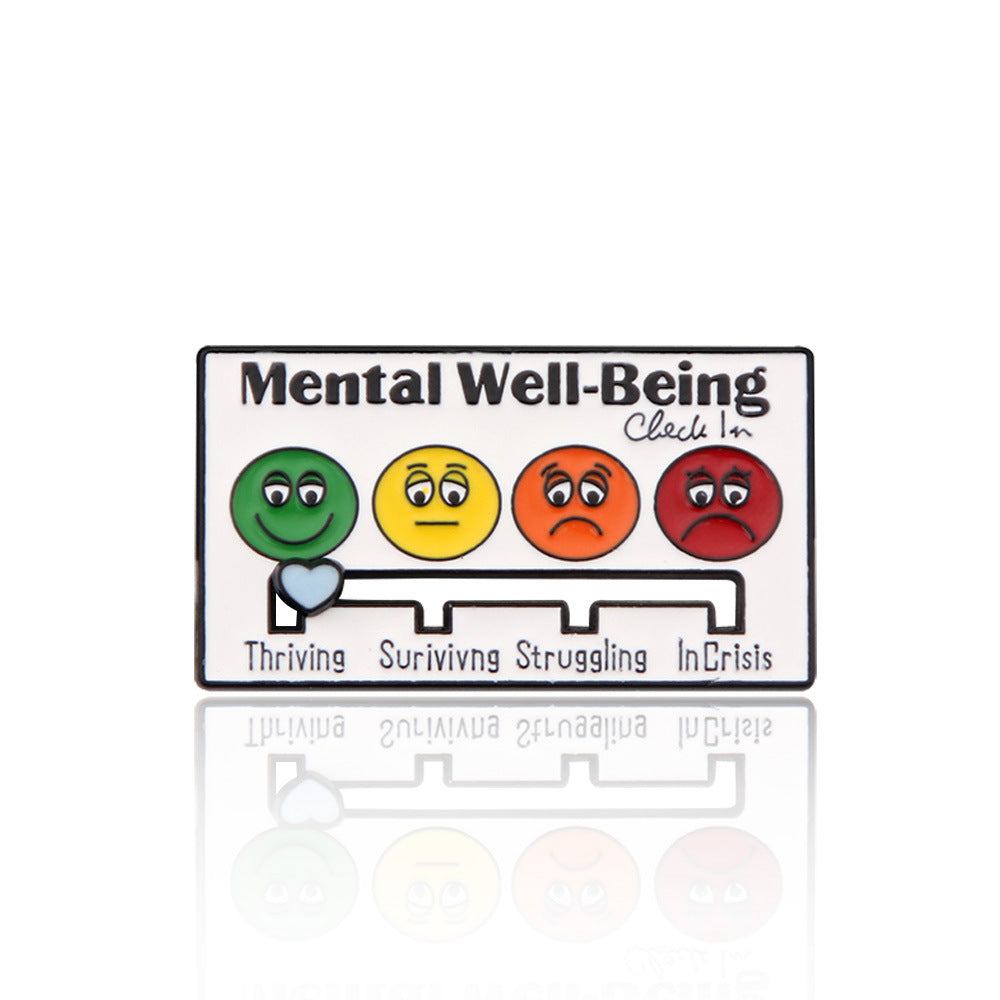 Wholesale Mood Expression Battery Power Creative Brooch