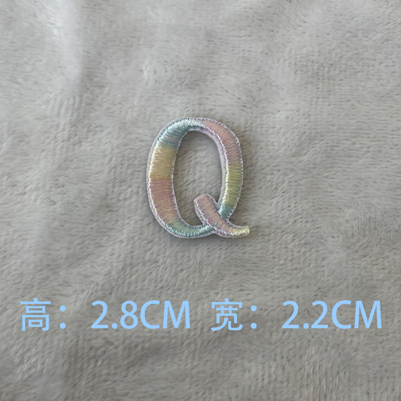 Wholesale Colorful 26 English letters embroidered patch