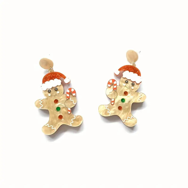 Wholesale Acrylic Earrings Cartoon Christmas  Earrings
