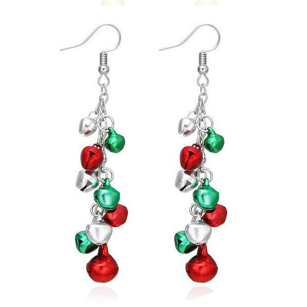 Wholesale Christmas snowflake candy bell reindeer earrings