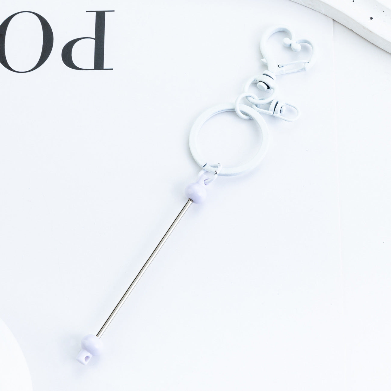 Wholesale DIY Beaded Heart Keychain Pendant Event Commemorative Small Gift Keychain Creative Luggage Pendant Keychain