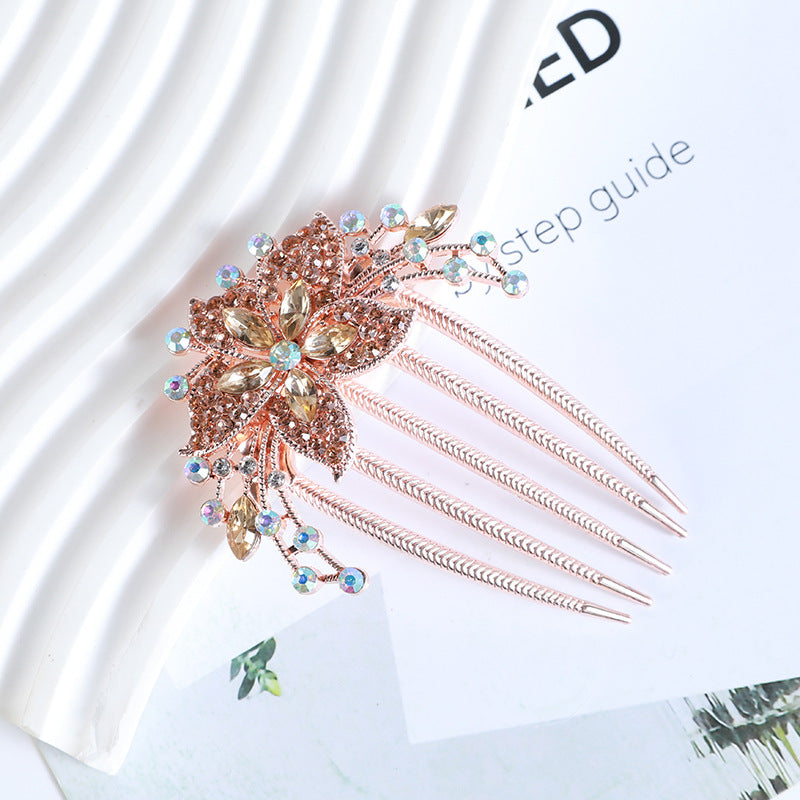 Wholesale Flower Diamond Metal Rhinestone Hair Clips