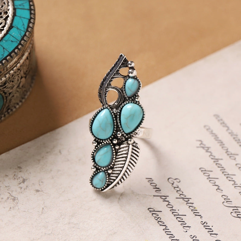 Wholesale Vintage ethnic style carved Bohemian open ring