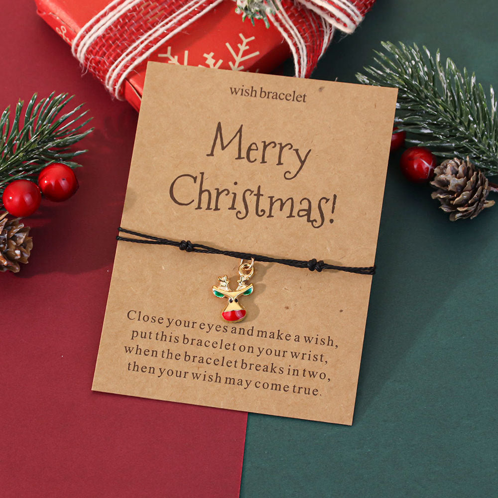 Wholesale Christmas gift painted Christmas bracelet