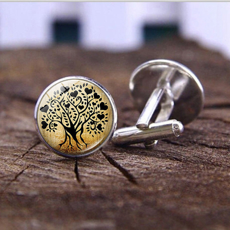 Wholesale Alloy Tree of Life Men's Cufflinks