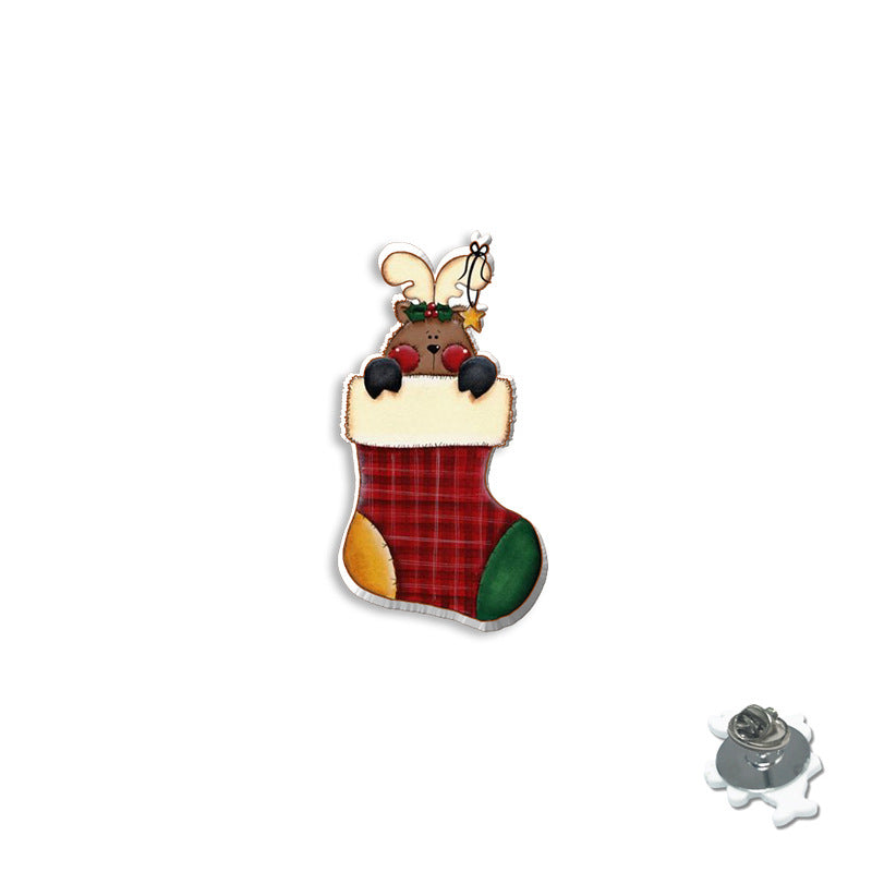 Wholesale Christmas Gift Socks Cats Dogs Shrink Brooches