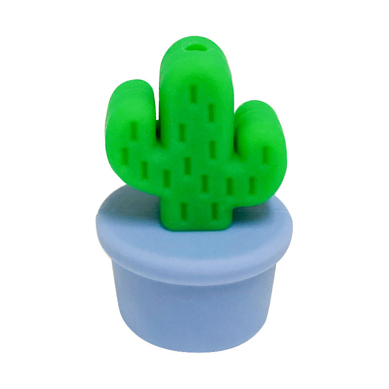 Wholesale of 10PCS Mini Cactus Silicone Beads