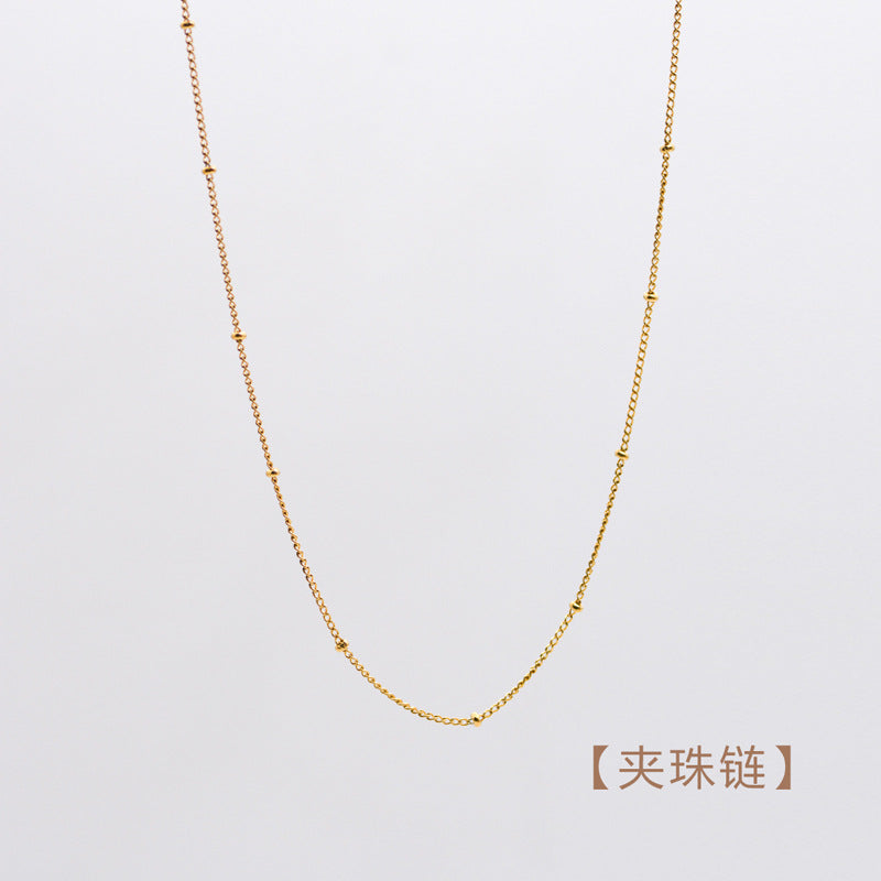 Wholesale Stainless Steel Natural Stone Oil Drop Necklace Jewelry