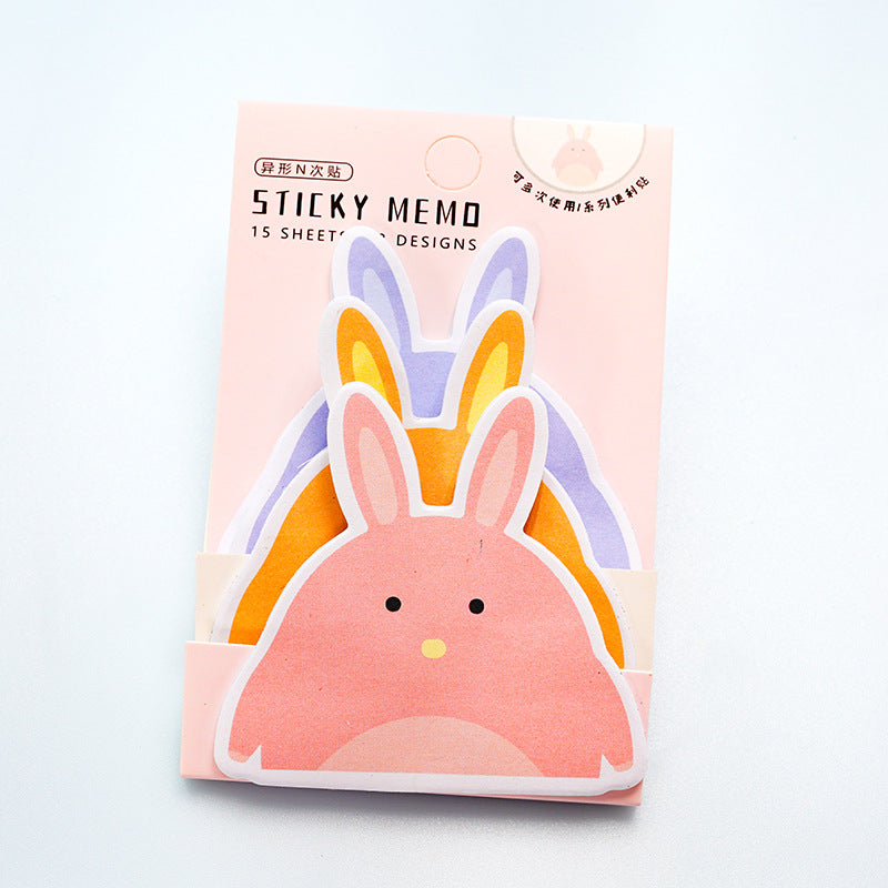 Wholesale 2pcs Cute Cartoon Sticky Notes 3 Books Animal Stacking Set