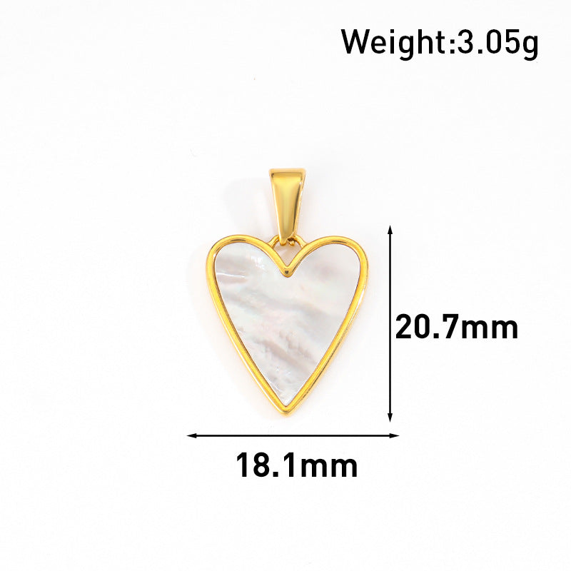 Wholesale 10pcs Love tailed unicorn elephant fan-shaped white shell mother pendant