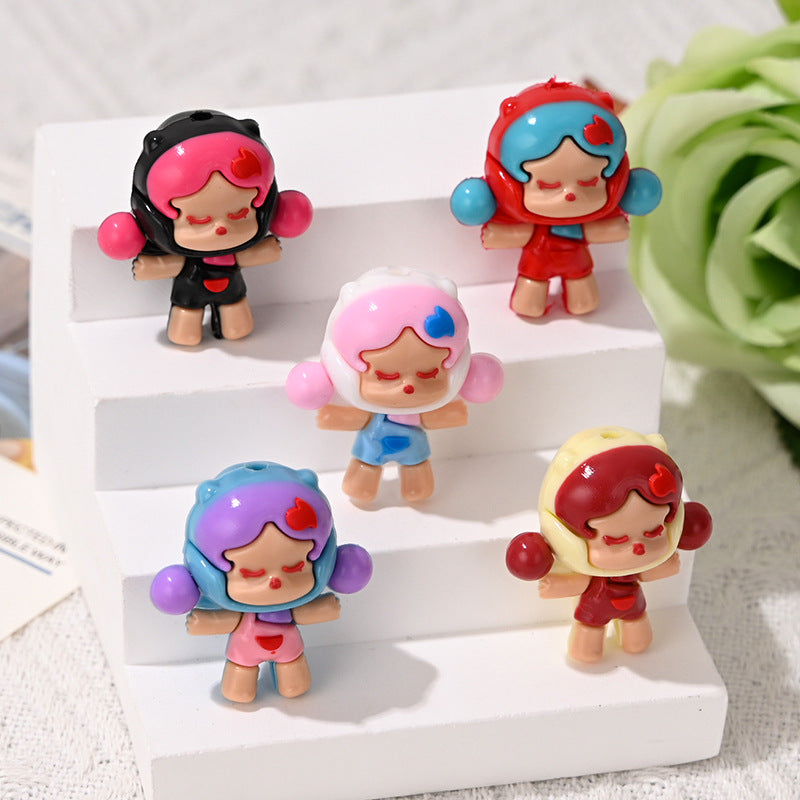 Wholesale 5pcs/pack Cartoon with holes diy mobile phone chain  beaded pen 	OLY Exclusive