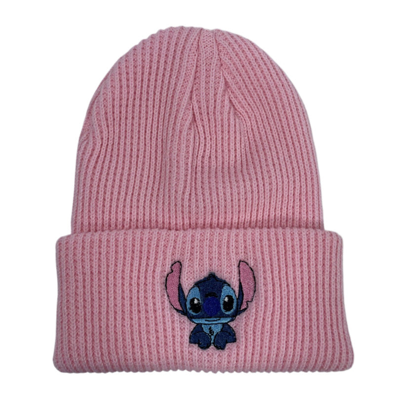 Wholesale Embroidered Autumn and Winter Outdoor Warm Cartoon Anime Yarn Hat