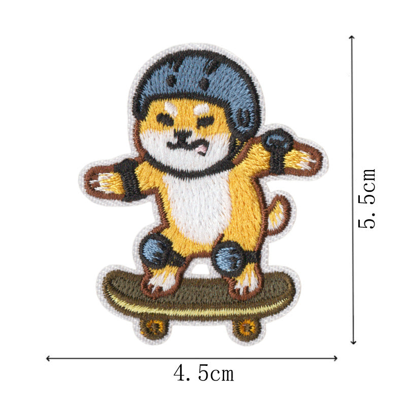 Wholesale Funny Career Dogs Embroidered Patch Set Iron On No Sew Applique For Clothing Backpacks Trendy Decorative Gift 9 Pieces