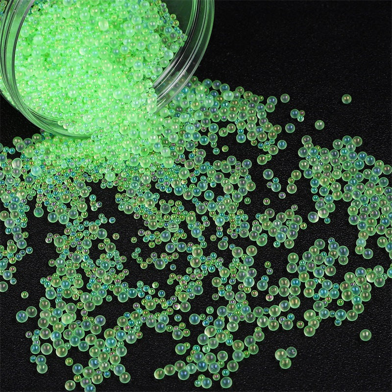 Wholesale 30g Non Porous Transparent Iridescent Glass Rice Beads