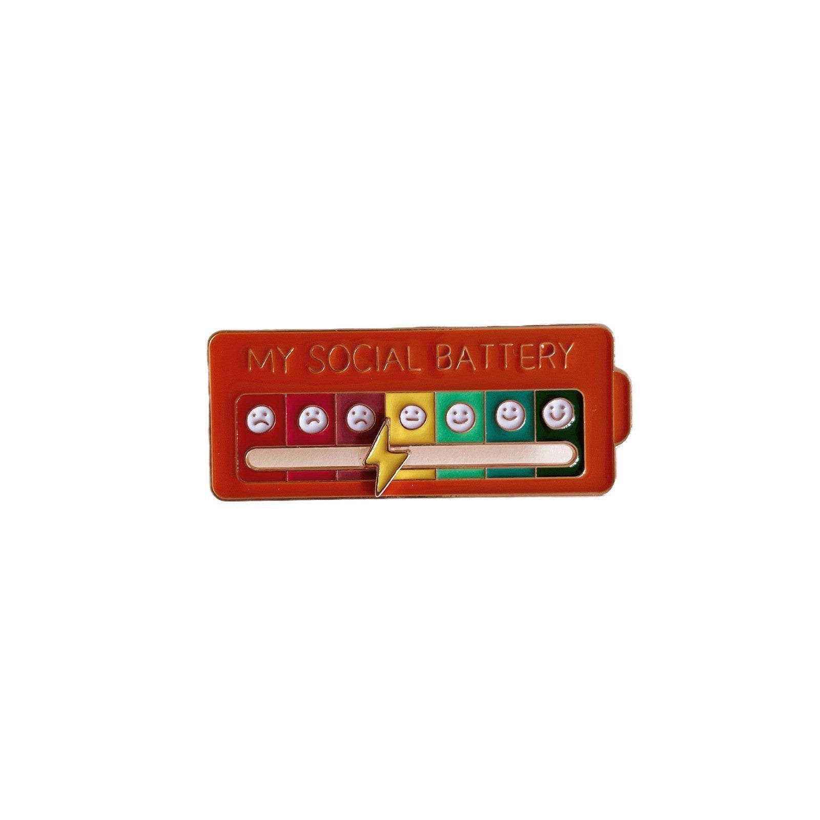 Wholesale Mood Conversion Energy Brooch Personality Slidable Social Power Brooch