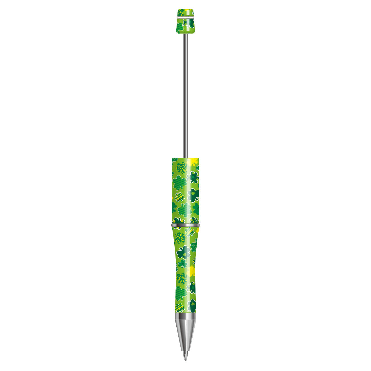 Wholesale Beadable Pens St. Patrick's Day Clover Plastic Pens DIY for Beaded