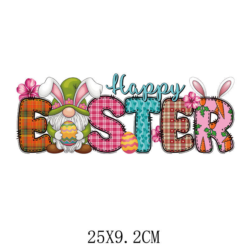 Wholesale 10pcs Easter Car Rabbit Cartoon UV DTF Ready to Press Transfers Wraps