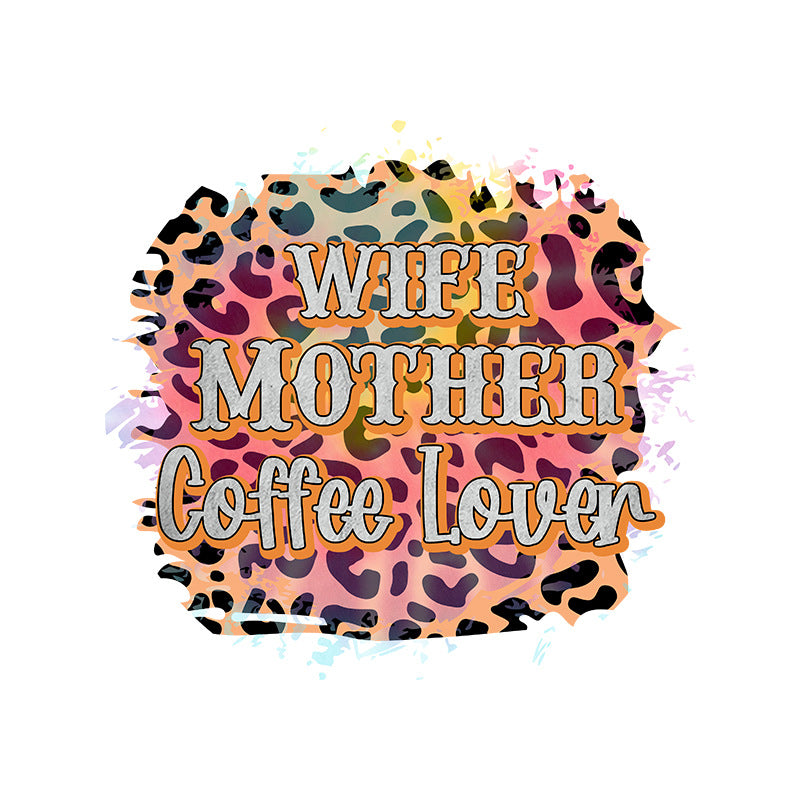 Wholesale 10pcs Leopard print coffee UV DTF Ready to Press Transfers Wraps
