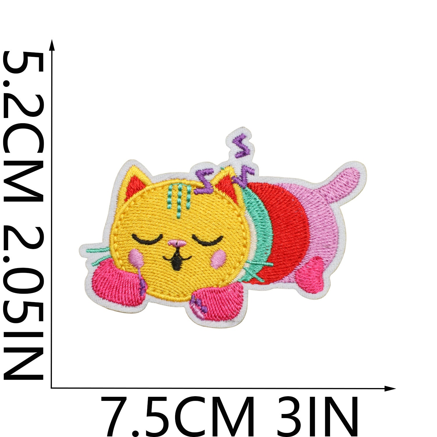 Wholesale Cute Cartoon Cat Embroidery Patch Polyester Thread Sew On Clothing Decoration Fashion Accessory For Girls Resale