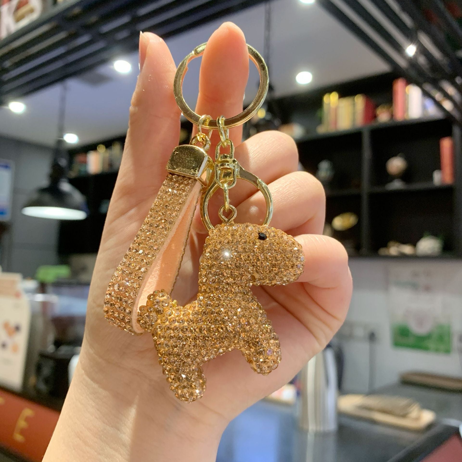 Wholesale Cute Rhinestone Pony Keychain