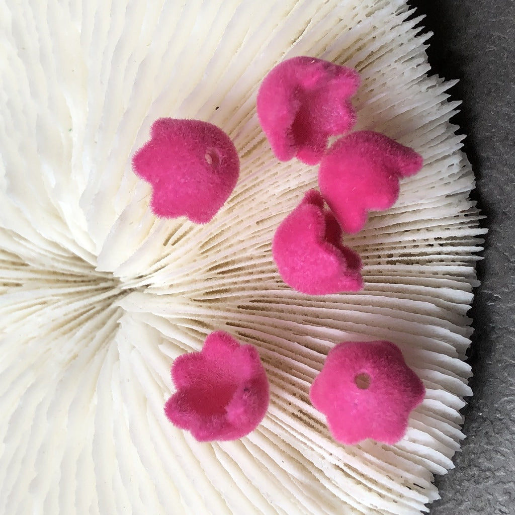 Wholesale 10PCS Flocked Colorful Lily of The Valley Beads