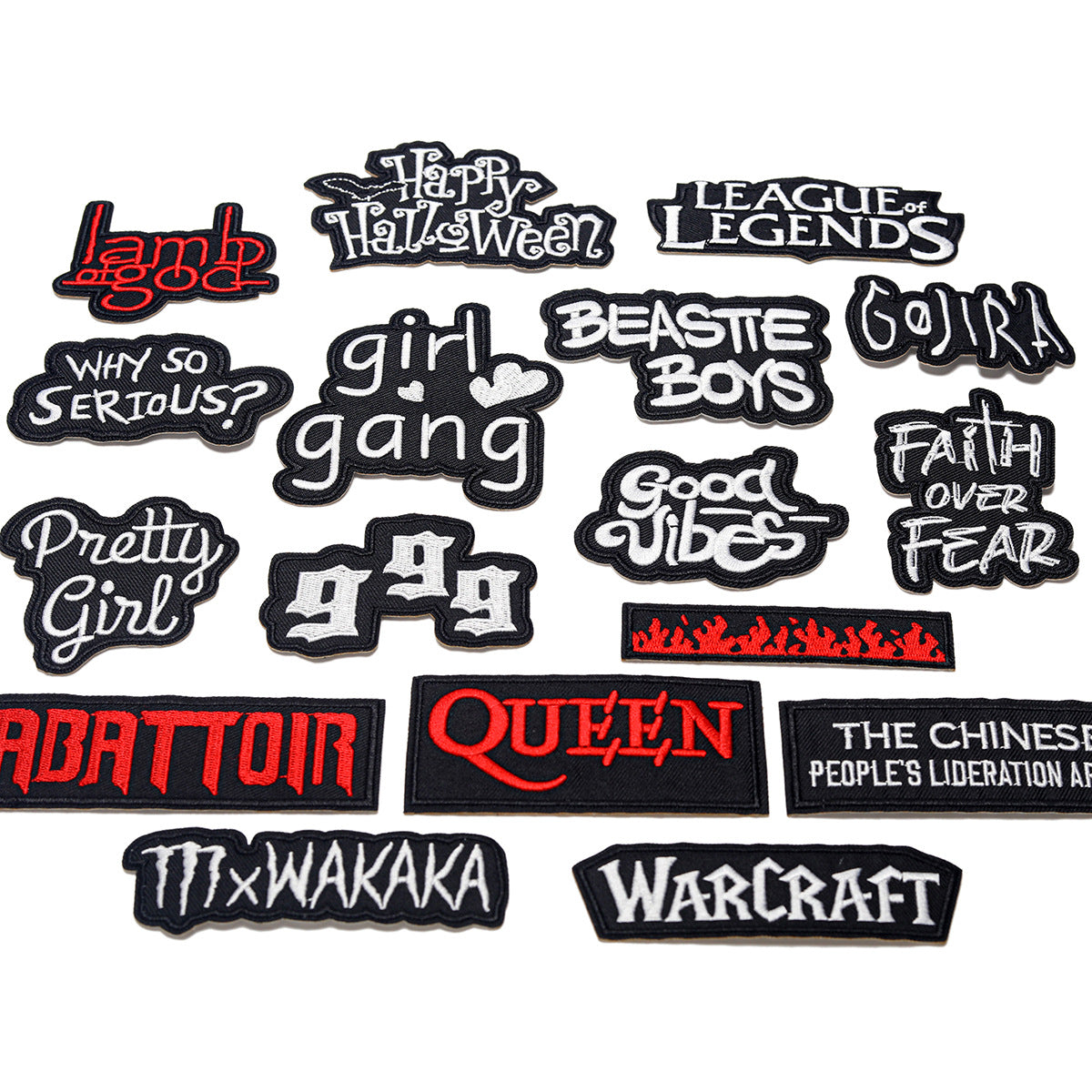 Wholesale Black And White Embroidered Letter Patches Set Of 16 For Clothes Bags Towels Fashion Decorative Gift Resale