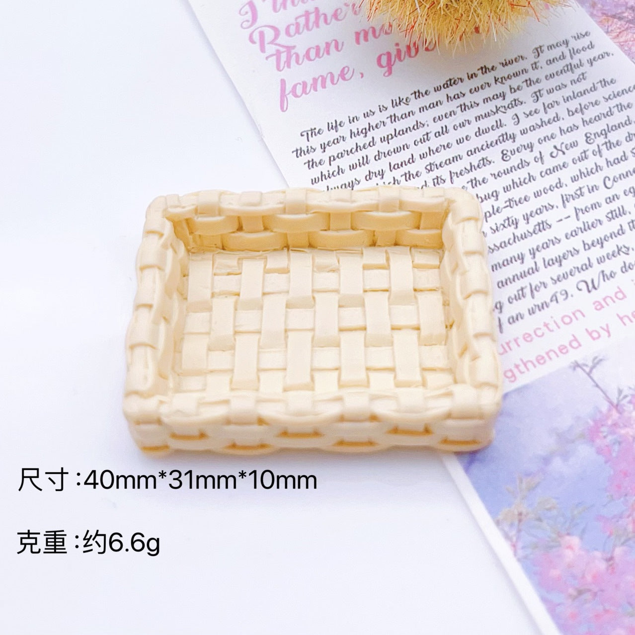 Wholesale 10pcs Simulation Bread Basket Resin Doll Accessories