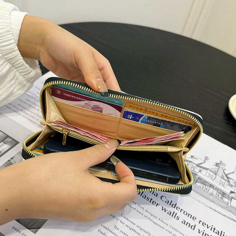 Wholesale Long Large Capacity Hand-held Embossed Wallet