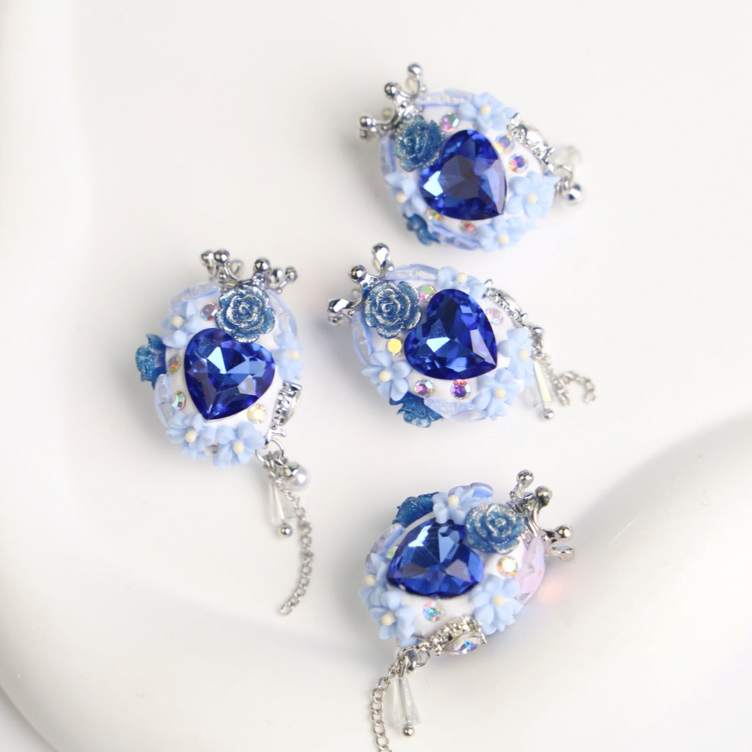 Wholesale Crown Elliptical Soft Pottery Straight Hole Beads