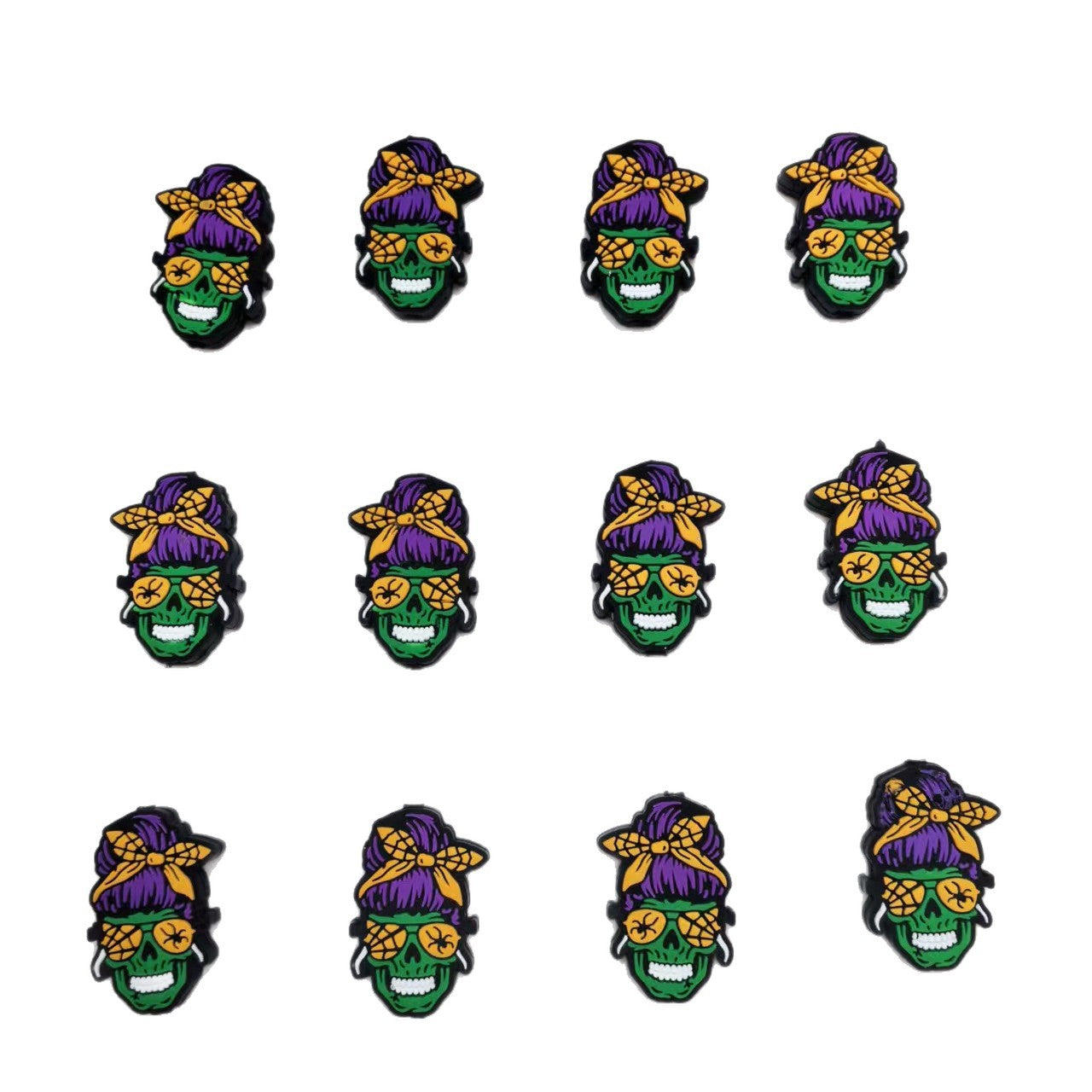Wholesale 10pcs/pack  green grunt head silicone cartoon beads