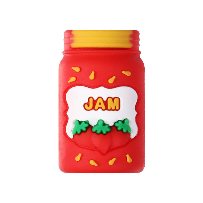 Wholesale 20pcs/pack bottle 3D cartoon silicone beads