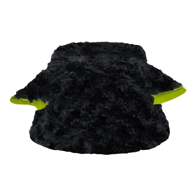 Wholesale Lambswool Curly Bucket Hat Winter Warm Plush Bucket Hat