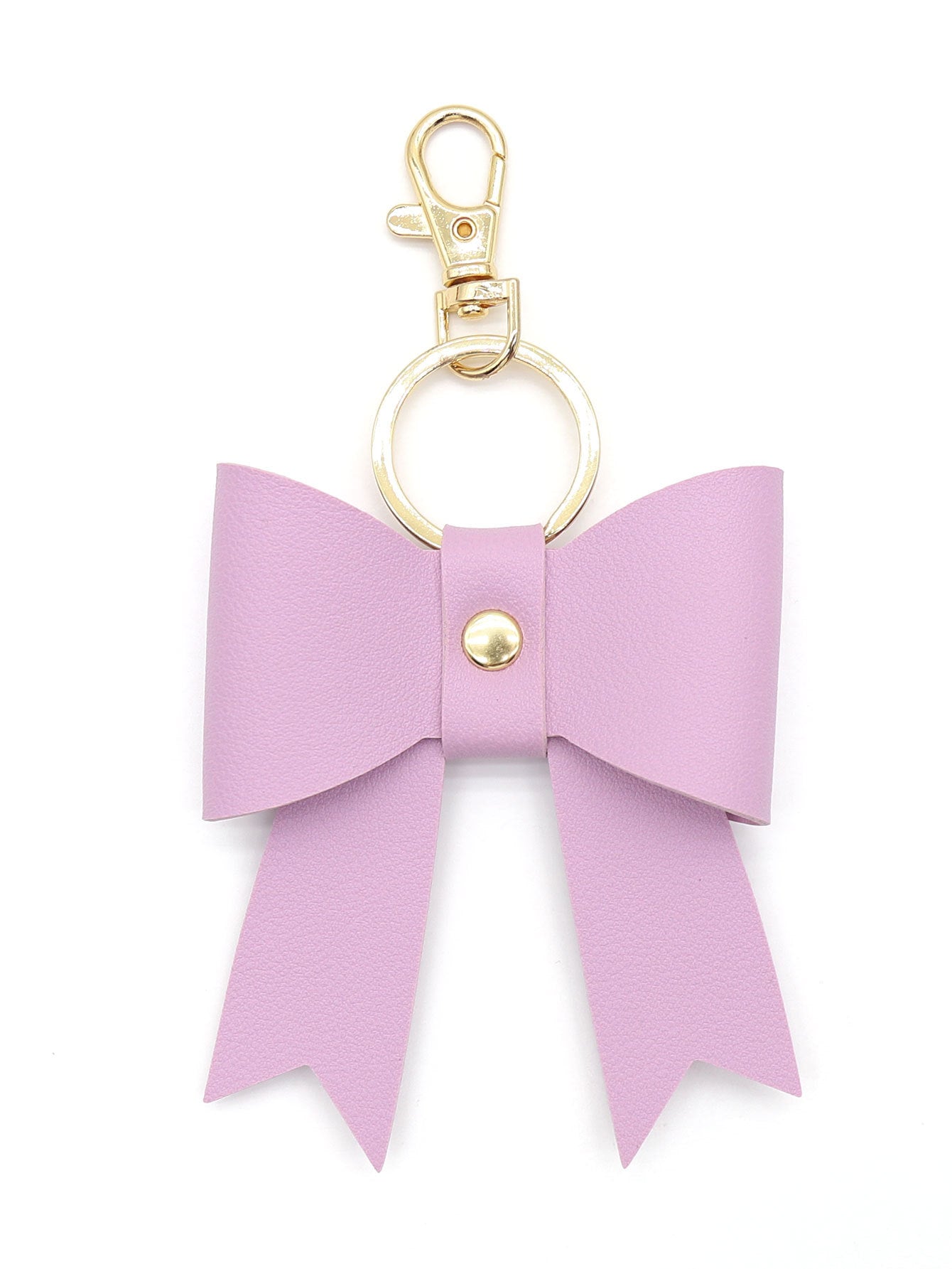 Wholesale New simple PU leather bow shape key chain bag pendant accessories