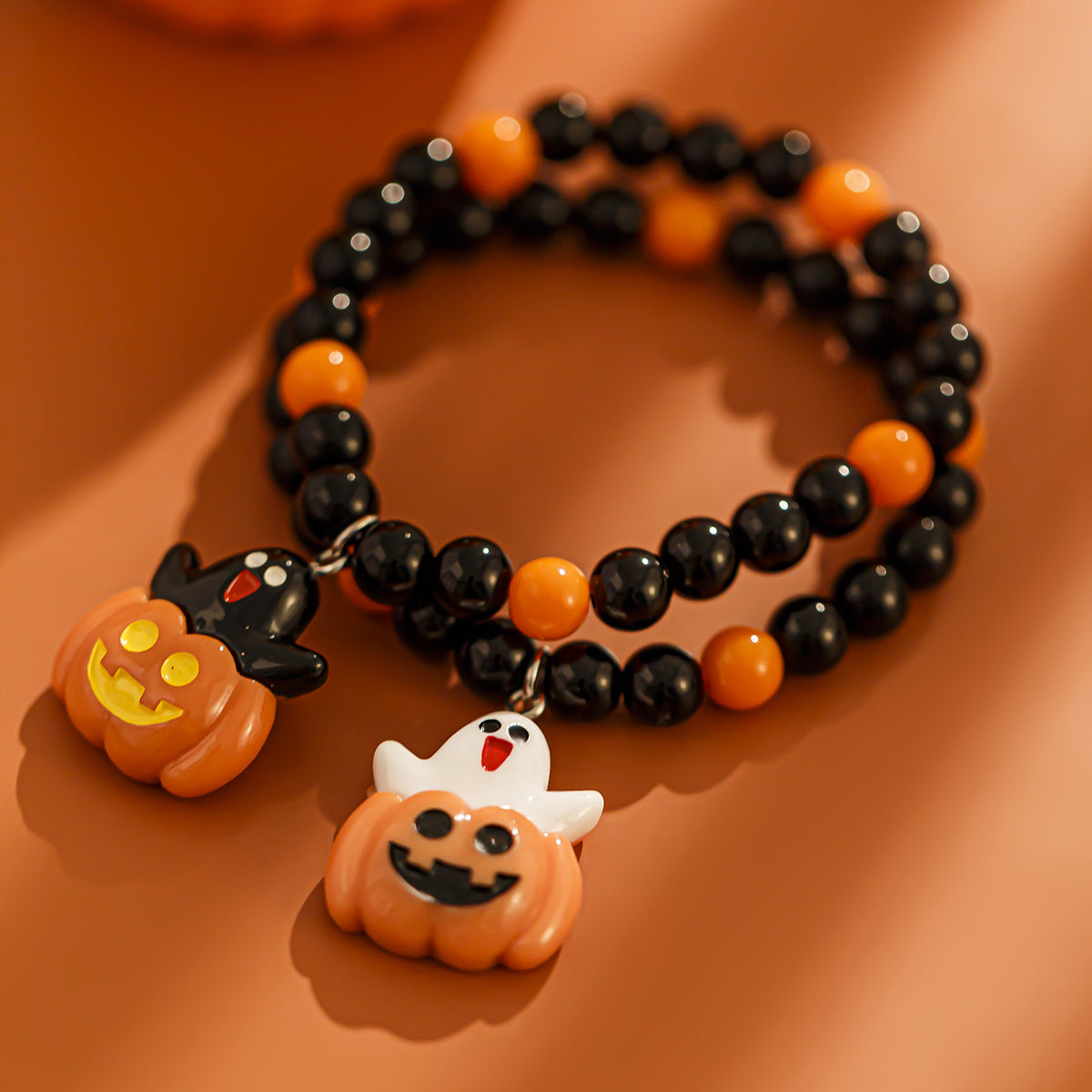 Wholesale Halloween Ghost Pumpkin Ghost Witch Multi-layered Clay Bracelet