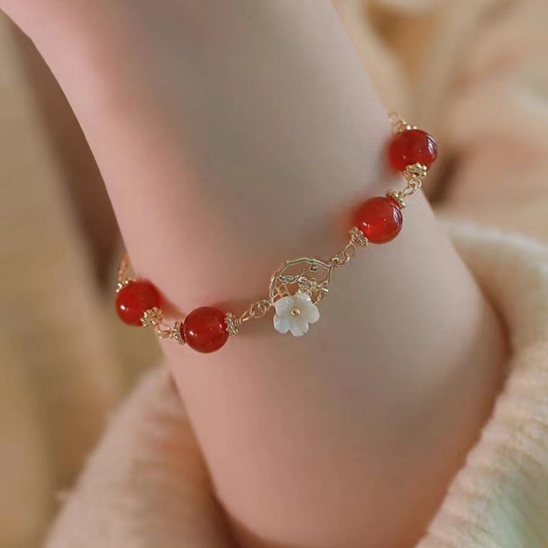 Wholesale Niche sweet style Begonia flower girlfriends bracelet