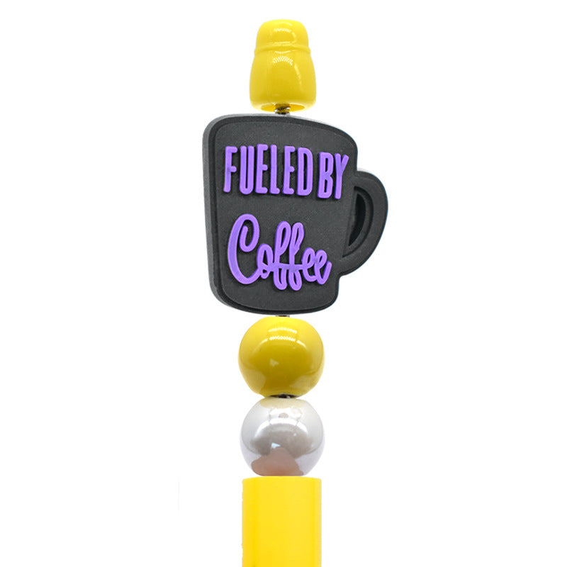 Wholesale Random 100pcs Coffee Creative Ballpoint Pen Bead