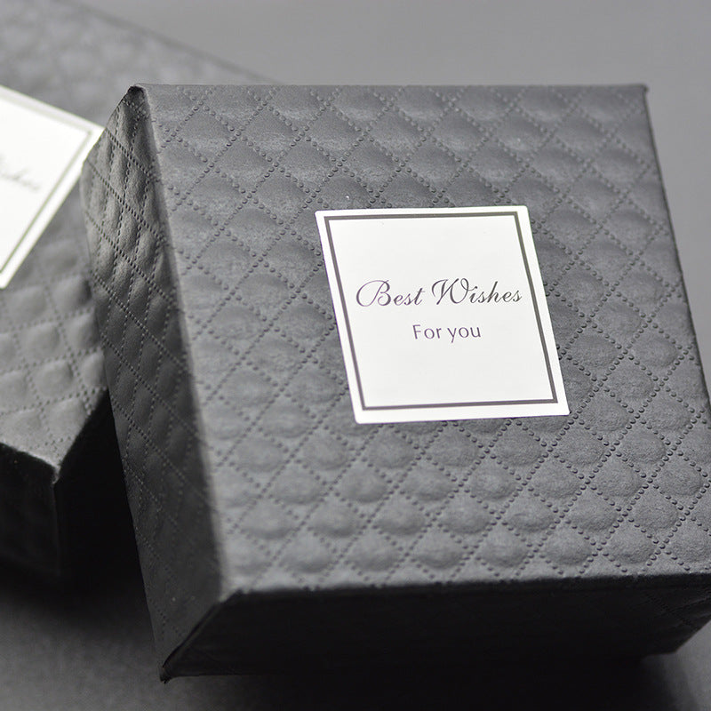 Wholesale Paper Blessings in English Black Jewelry Gift Box