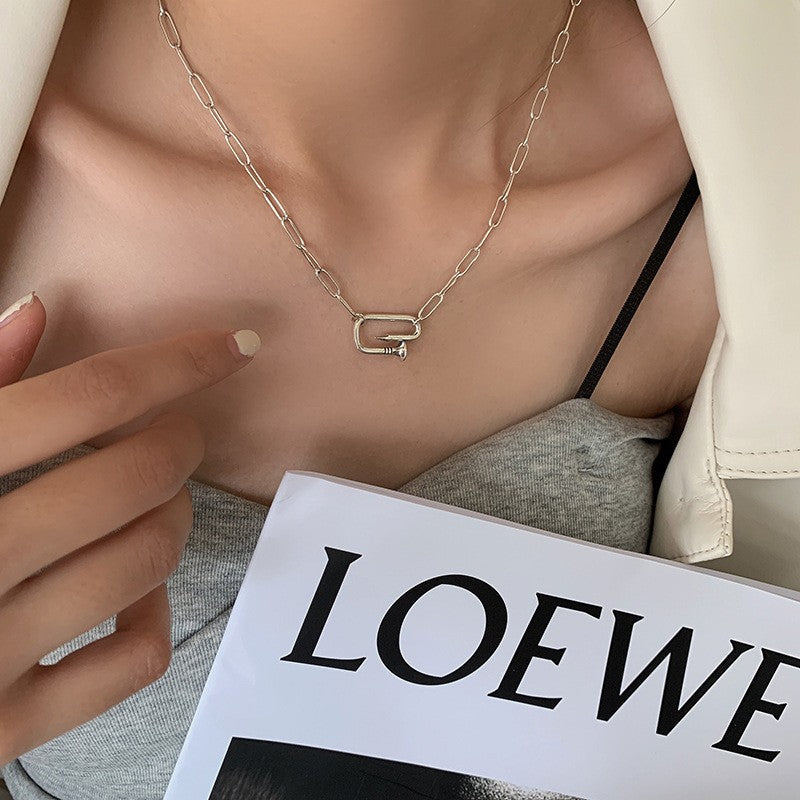 Wholesale 925 sterling silver necklace elephant hip hop lucky bean retro sweater clavicle chain