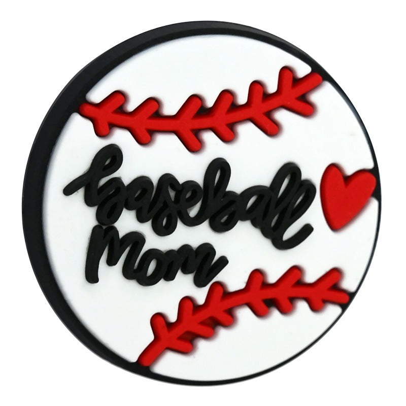 Wholesale Random 100pcs Cartoon Baseball Sports Beads  Focus Beads