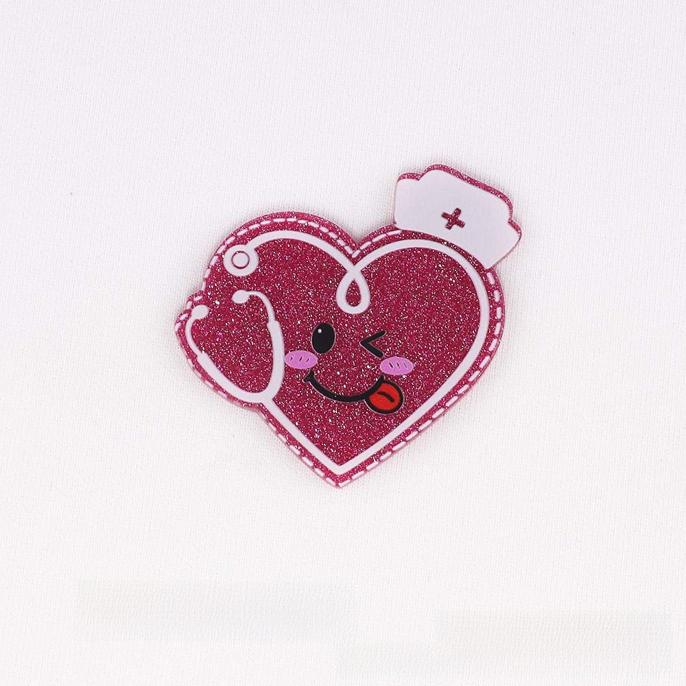Wholesale 10pcs organ medical love bag jewelry acrylic pin DIY patch accessories