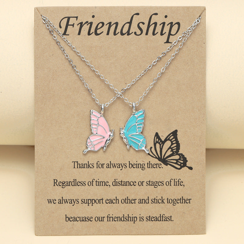 Wholesale Colorful Butterfly Clavicle Chain